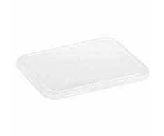 Multi Plastikiniai dangteliai 227x178 mm, biologiškai skaidūs PLA, skirti 227x178 mm dydžio bagaso dėklams, skaidrūs, 2 pak. x 100 vnt./kartonas