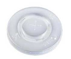 Multi Plastikinis dangtelis Ø80 mm Catersource plokščias su kryžmine angimi permatomas popieriniams puodeliams PS Plast, 100 vnt.