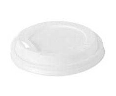 Multi Plastikiniai dangteliai Ø80 mm aukšti CPLA natūraliai balti biologiškai skaidūs kavos puodeliams, 20 pakelių x 40 vnt./kartonas