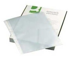 Multi Plastikiniai įdėklai Q-connect permatomi atviri iš viršaus 0,12 mm su tekstūra A4 PP, 100 vnt./pak.
