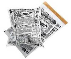 Multi Old News maišelis 45x28,5 cm su lipnia juosta, popierius/PE, 500 vnt./kartoninėje dėžėje
