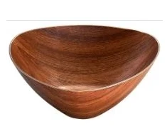 Multi Retro dubenėlis 29x29x11 cm trikampis PS rudas, 24 vnt./dėžėje