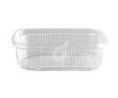 Multi Salotų puodelis 150 ml 108x81x33 mm stačiakampis PP permatomas, 10 pak. x 100 vnt./kartonas