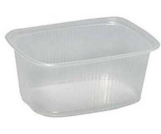 Multi Salotų indeliai 250 ml 108x81x50 mm stačiakampiai PP permatomi, 10 vnt. pakuotė (100 vnt./kartonas)