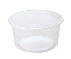 Multi Salotų puodeliai „Delipack“, 200 ml, apvalūs, pusiau skaidrūs, iš PP, 20 vnt. pakuotėje po 50 vnt. dėžutėje