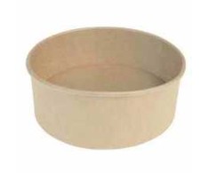 Multi Salotų dubenėlis Cater-source apvalus 1000 ml Ø148x78 mm rudas kraft su PE, 50 vnt./pak. (50 vnt.)