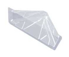 Multi Sumuštinių padėklas 182x71x85 mm 2 riekelėms be dangtelio RPET permatomas, 600 vnt./kartoninėje dėžėje