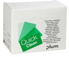 Multi PLUM QuickClean žaizdų valymo servetėlės, atskira pakuotė, skirta QuickSafe spintelėms, 6 pakuotės x 20 vnt./kartonas