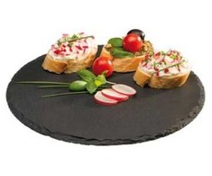 Multi Serviravimo lėkštė Ø28 cm natūralus skalūnas, 12 vnt./dėžėje
