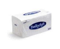 Multi Servetėlės BulkySoft 33x33 cm | 1 sluoksnio | baltos | 500 vnt./pak