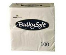 Multi Servetėlės BulkySoft 40x40 cm 2 sluoksnių 1/8 lankstymo baltos, 20 pakelių x 100 vnt./dėžėje