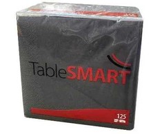 TableSMART napkins 33x33 cm 3-ply juodas, 125 pcs/pack