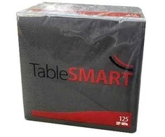 TableSMART napkins 33x33 cm 3-ply juodas, 125 pcs/pack