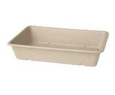 Multi Stačiakampis dubuo 1200 ml 230x155x46 mm iš bagaso, natūralus, 12 vnt. pakuotė x 40 vnt./dėžėje