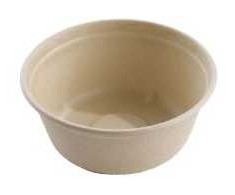 Multi Apvali dubenėlė 500 ml Ø150x60 mm ruda iš bagaso, natūrali, kompostuojama FF, 4 pakeliai x 125 vnt./kartonas