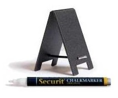 Multi Sign Securit Mini dvipusė lenta 17x5x0,3 cm su baltu žymekliu, juoda, 10 vnt. x 6 pakuotės po 5 vnt. dėžėje