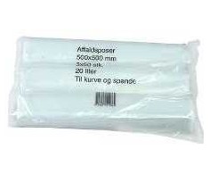 Multi Įdėklo maišas 20 l, plotis 500 x ilgis 500 mm, 17 my LDPE, skaidrus, maisto klasės, 10 pakelių x 3 rulonai x 50 vnt./kartonas