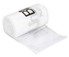 Multi Šiukšlių maišas įdėklui BinLine 20 l, P385 x A775 mm, 20 mikronų LDPE, su žvaigždinio formos dugnu, baltas, 12 vnt. x 3 rulonai x 15 vnt./kartoninėje dėžėje