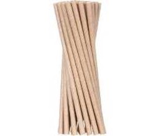 Multi Šiaudeliai Ø6x200 mm be linkių, biologiškai skaidomas popierius, rudi, 12 pak. x 500 vnt. / kartone