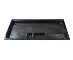 Multi Suši padėklas 1 skyriaus didelis / 2 skyrių mažas 500x280x28 mm APET juodas, 75 vnt./dėžėje