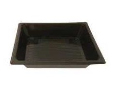 Multi Sushi padėklas 175x147x35 mm, 350 my RPET juodas, mažas, 300 vnt./dėžėje