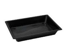 Multi Sushi padėklas 241x175x35 mm 350 my RPET juodas, 300 vnt./dėžėje