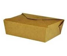 Multi Išsinešimo dėžutė 1200 ml 195x140x45mm kartoninė su biopadengimu ruda, 4 x 50 vnt./kartono