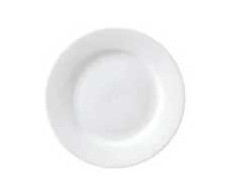 Multi Plokščia lėkštė su krašteliu Superwhite Ø17 cm porcelianinė balta, 12 vnt./dėžėje