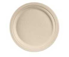 Multi Apvali lėkštė Ø26 cm Bagasse FF natūraliai ruda, 10 pak. x 50 vnt./kartonas