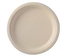 Multi Lėkštė Verive iš cukranendrių celiuliozės Ø23xH1,9 cm Natūrali, 4 pak. x 125 vnt./dėž.