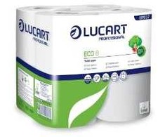 Multi Tualetinis popierius Lucart Eco8 2 sluoksnių 57 m 9,8x11,5 cm su ES ekologiniu ženklu, 6 pakeliai po 8 ritinius/kartonas