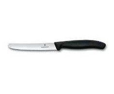Multi Classic Victorinox pomidorų/dešros peilis 11 cm juodas, 20 vnt./kartoninėje dėžėje
