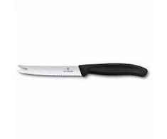 Multi Pomidorų/dešrų peilis Classic Victorinox Fibrox 11 cm juodas, 20 vnt./pak.