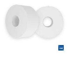 Multi Tualetinis popierius Techline Jumbo Mini 2 sluoksnių Ø19 cm L180m x P9cm, baltas, 12 ritinėlių/kartonas