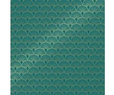 Multi Wrapping paper pattern 160 m/rl Ø14xH57cm žalias/auksinis, 160 m/rl