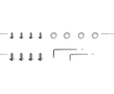 Multibrackets M Pro serija – apsauginiai vagystės prevencijos varžtai M5 M6, varžtų rinkinys, M5/M6, sidabrinis, 15 mm, 90 g, 100 g