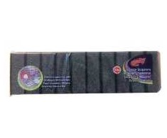 Multisvamp Ilgis 9xP 6xAukštis 3cm Tekstilinis su šveičiamuoju padu, juodos spalvos, 10 vnt./pakuotėje
