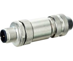 MURRELEKTRONIK Jungtis 2 polių M12 kištukas, ekranuotas tiesus laidas, maks. 0,75 mm², kabelis, 6–8 mm, montuojamas su varžtiniais gnybtais, PROFIBUS B kodavimas