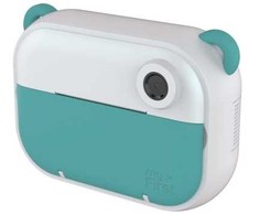 „myFirst Camera Insta Wi“ – momentinis fotoaparatas vaikams su spausdintuvu ir etikečių spausdinimo funkcija, 2,4 colio IPS ekranas, dvigubas 12 MP objektyvas (žalsvai mėlynos - turkio spalvos)