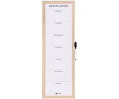 NAGA 20 x 60 cm Whiteboard Week Planner Wood Frame English 20 x 60 cm Whiteboard Week Planner Wood Frame English (14107)