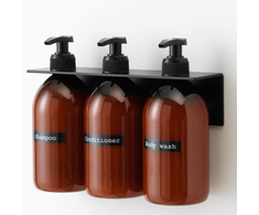 NAGA Soap holder for wall juodas - for 3 bottles