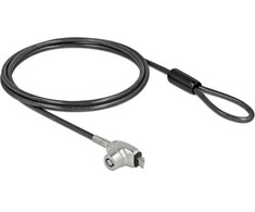 Delock Navilock 20691, 1,5 m, raktas, plienas, juodas, sidabrinis