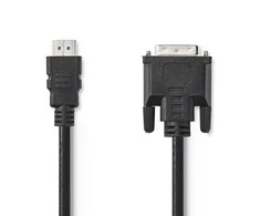 NEDIS HDMI™ -Kabelis | HDMI™ Stecker | DVI-D 24+1-Pin Stecker | 1080p | Vernickelt | 2.00 m | Gerade | PVC | Juodas | Box