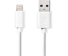 Kabelis USB Nedis Lightning 2 m Baltas (CCGL39300WT20)