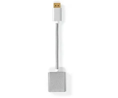 Nedis DisplayPort 0,2 m DVI-Kabelis Vergoldet DisplayPort Stecker | DVI-D 24+1-Pin Buchse | 1080p | Vergoldet | 0.20 m | Rund | Geflochten