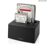 Nedis Festplatten-Dockingstation 2 Festplatten - USB 3.2 Gen1, USB Type-A, 2.5 / 3.5 ", USB 3.2 Gen1, Docking, Desktop
