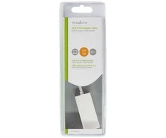 NEDIS USB-Adapteris | USB 3.2 Gen 1 | USB-A Stecker | RJ45 Buchse | 1 Gbps | 0.20 m | rund | Vernickelt | ABS | Weiss | Box