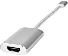Nedis USB adapteris | USB 3.2 Gen 1 | USB-C™ jungtis | HDMI™ | energijos tiekimas | 0,20 m | apvalus | Paauksuotas | Pintas / nailonas | sidabras | pakavimas su