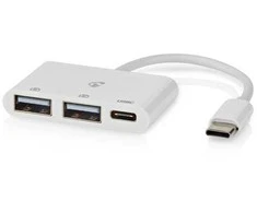 Nedis USB šakotuvas 1 x USB-C™ 1 x USB-C™ – 2 x USB 2.0 A, 3 prievadų prievadas (-ai), maitinamas per USB