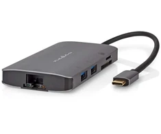 Nedis USB Multi-Port-Adapteris USB 3.2 Gen1 7-in-1 - USB-C™ Stecker, HDMI™ Ausgang, Micro SD, RJ45 Buchse, SD, USB-C™ Buchse, 3x USB-A Buchse, 5 Gbps